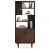 Image de Buffet haut SIMONA H 188 cm en bois massif - Coloris noyer