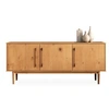 Image de Buffet TECCA L 170 cm 3 portes en bois massif - Coloris chêne