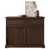 Image de Buffet SAVONA en pin massif, 2 tiroirs et 2 portes - Coloris noyer
