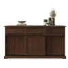 Image de Buffet salle à manger SAVONA L 160 cm en bois massif - Coloris noyer