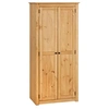 Image de Armoire CANCUN avec 2 portes, en pin massif finition teintée/cirée