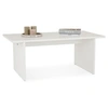 Image de Table basse SALTO rectangulaire pour salon en bois massif blanc, 110x45 cm, élégante et minimaliste, pieds en bois