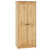 Image de Armoire en pin BARRIO style mexicain, 2 portes, finition teintée/cirée