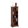 Image de Etagère MUSICA pour CD, en bois de paulownia et MDF lasuré brun foncé
