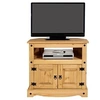 Image de Meuble tv salsa banc télévision en bois style mexicain corona avec 2 portes et 1 niche, en pin massif finition cirée