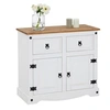 Image de Buffet salon CAMPO L 87 cm bois massif, Blanc et brun