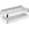 Image de Porte-éponge avec raclette intégrée série MOLL - Finition : Chromé / Blanc