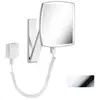 Image de Miroir grossissant lumineux à câble ilook_move - carré - chromé