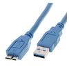 Image de câble usb 3.0 type a mâle vers micro b mâle bleu 1m helos 77191