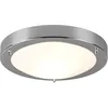 Image de TRIO, Plafonnier, Condus 1xE27, max.60,0 W Verre opale, Blanc, Corps: metal, Chrome Ø:31,5cm, H:8,0cm IP44 en occasion ou reconditionné