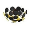 Image de Plafonnier discalgo noir mat 3x40w e14