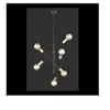 Image de Suspensions cross noir mat 6x28w e27