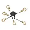 Image de Plafonnier cross noir mat 6x40w e27