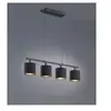 Image de Suspensions tommy noir mat 4x28w e14
