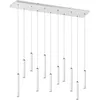 Image de Trio, Suspension, Tubular incl. 11 x LED,SMD,2,8 Watt,3000K,350 Lm. Plastique, Blanc, Corps: Métal, blanc mat L:115,0cm, L:15,0cm, H:150,0cm Réglable avec interrupteur,IP20,Réglable en hauteur en occasion ou reconditionné