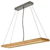 Image de Trio, Suspension, Brad incl. 1 x LED,SMD,27,0 Watt,3000K,3400 Lm. Corps: Bois naturel, couleur de bois L:100,0cm, L:20,0cm, H:150,0cm en occasion ou reconditionné