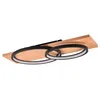 Image de Trio Plafonnier LED Barca 641110232, métal noir mat, bois pin naturel, LED 30 Watt incluse, variateur d’intensité en occasion ou reconditionné