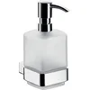 Image de EMCO distributeur de savon mural loft, distributeur de savon mural élégant et compact en aluminium et verre cristal, distributeur à pompe de haute qualité, chromé et satiné en occasion ou reconditionné