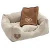 Image de Lit douillet Love You pour chien et chat - 47x37cm - Beige