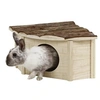 Image de - Maison d'angle pour rongeurs Nature 31x31x20 cm