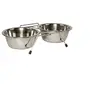 Image de Gamelle double avec support - 2x 1800 ml - Pour chien et chat