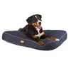 Image de Coussin Jerome 80 60 6 cm foncé et cognac
