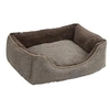 Image de Lit douillet panier chien Samuel peluche réversible 50 x 40 x 15 cm