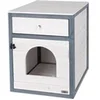 Image de Armoire pour chat - - Ida - Blanc/bleu - 58x45x60cm