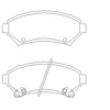 Image de Jeu De Plaquettes De Frein 2335801 Textar Textar 2335801 Buick;Cadillac;Chevrolet;Opel;Pontiac;Vauxhall