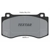 Image de Jeu De Plaquettes De Frein, Frein À Disque 2407501 Textar Textar 2407501 Chrysler;Dodge;Jeep