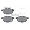 Image de Kit De Plaquettes De Frein, Frein À Disque 2501601 Textar Textar 2501601 Aston Martin;Lexus;Subaru;Toyota
