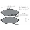 Image de Kit De Plaquettes De Frein, Frein À Disque Q+ 2446901 Textar Textar 2446901 Citroen;Fiat;Opel;Peugeot