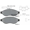 Image de Kit De Plaquettes De Frein, Frein À Disque Q+ 2446902 Textar Textar 2446902 Citroen;Fiat;Opel;Peugeot