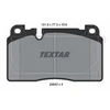 Image de Kit De Plaquettes De Frein, Frein À Disque 2564302 Textar Textar 2564302 Audi