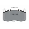 Image de Jeu De Plaquettes De Frein, Frein À Disque 2612801 Textar Textar 2612801 Mercedes-Benz