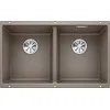Image de BLANCO SUBLINE 350/350-U   Évier de Cuisine Double Sous Plan pour Meubles Bas de 80 cm de Large   SILGRANIT   Marron   523581 en occasion ou reconditionné