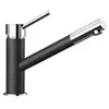 Image de Mitigeur, robinet cuisine, bec droit orientable 360ø, BLANCO KANO, chromé et anthracite, robinetterie cartouche céramique