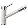 Image de Mitigeur, robinet cuisine, bec droit orientable 360ø, BLANCO KANO, chromé et blanc, robinetterie cartouche céramique