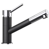 Image de mitigeur cuisine, bec droit orientable 120ø, douchette extractible, blanco kano-s, chromé / anthracite, robinet cartouche cér.