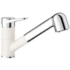 Image de BLANCO WEGA-S II | Robinet mitigeur de cuisine en blanc silgranit blanc/chrome | Haute pression | avec tuyau extractible | Valve anti-retour | Cartouche en céramique | Qualité d'eau et économie d'eau en occasion ou reconditionné