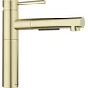 Image de BLANCO ALTA-S II Robinet de cuisine en or satiné haute pression avec tuyau extractible Clapet anti-retour Cartouche en céramique Qualité d'eau garantie et économie d'eau en occasion ou reconditionné