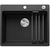 Image de BLANCO ETAGON 6-F, SILGRANIT anthracite, type d'encastrement : affleurant de surface, avec commande d'évacuation, avec accessoires, meuble bas de 60 cm, concept de système bien pensé avec rails ETAGON en occasion ou reconditionné