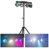 Image de Jeu de Lumière BeamZ CLS Triton Party Bar - 4 Effets Derby Jelly Moon Stroboscope avec Pied