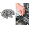 Image de Haushaltsgeräte : 100 capuchons pour panier de lave-vaisselle, coloris gris