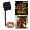 Image de : Guirlande lumineuse solaire en fils de cuivre - 32 m - 300 LED blanc chaud