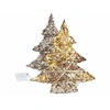 Image de : 2 mini sapins de Noël décoratifs en osier avec LED