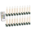 Image de : 20 bougies de Noël à LED RVB avec télécommande infrarouge