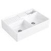 Image de Evier timbre d'office VILLEROY ET BOCH Tradition 2 bacs 89,5 x 63 céramique vidage manuel blanc
