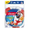 Image de facile tordre et nettoyer turbo 2 en 1 balai recharge tête, en microfibre, blanc/rouge