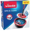 Image de Vileda - Balai Serpillière Spin & Clean - Balai avec Seau Essoreur Compact Innonvant - Housse en Microfibre pour Laveur de Sol Performant - Nettoyeur Sol Toujours Propre - Coins et Plinthes en occasion ou reconditionné